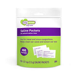 EZY DOSE Saline Nasal Rinse Refill Packets - Sinus Relief, 100 Count, USA Made