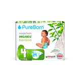 PureBorn Organic Bamboo Baby Diapers Size 4 (7-12kg, 24 Pcs)