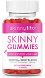 SkinnyFit Skinny Gummies Apple Cider Vinegar Gummies w/ The Mother, Healthy Weight, Immune Support, Vitamin B9, B12, Beetroot, Pomegranate, Vegan-Friendly, 60 Count