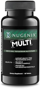 Nugenix Men's Daily Testosterone Multivitamin - 19 Vitamins and Minerals, Supports Free Testosterone