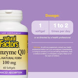 Natural Factors Coenzyme Q10 60 Softgels - Energy & Heart Health