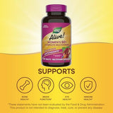 Nature's Way Alive! Women's 50+ Complete Multivitamin, Supports Healthy Heart, Brain, Bones*, Superfood Antioxidants**, B-Vitamins, Gluten Free, 130 Tablets (Packaging May Vary)