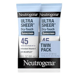 Neutrogena Ultra Sheer Dry-Touch Sunscreen Lotion SPF 45 - 3 fl. oz (Pack of 2)