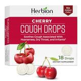 Herbion Naturals Cherry Cough Lozenges for Sore Throat Relief - 18 Count Oral Anesthetic