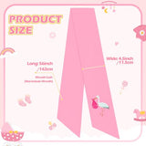 WATINC Pink Stork Baby Shower Wreath Sash - 2 Pcs Girl Gender Reveal Door Decor (56'' x 4.5'')