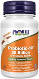 Now Foods Supplements Probiotic 10™ 25 Billion With 10 Probiotic Strains Dairy Soy And Gluten Free Strain Verified 50 Veg Capsules