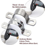 Pipe Strap Clamp Ø 40 mm Heavy Duty Metal U Bracket - Stainless Steel Conduit Clamps for Pipe Mounting, 10 Pcs