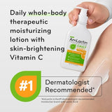 AmLactin Daily Vitamin C Body Lotion, 7.9oz, Exfoliating & Skin Brightening for Dry Skin, 7% Lactic Acid