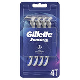 Gillette Sensor3 Comfort Disposable Razors for Men - 4 Pack