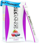 SkinnyStix Energy Powder – Lose Weight, GLP-1, Appetite Suppressant, Boost Mood – 10 Calories – Yerba Mate, Coffee Bean – 30 Stix, Berry