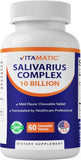 Vitamatic Salivarius Complex 10 Billion Mint Chewable Probiotics for Oral Health - 60 Count