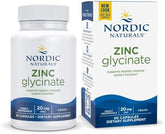 Nordic Naturals Zinc Glycinate: Highly Absorbable Zinc for Optimal Wellness (60 Capsules)