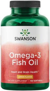 Swanson Omega-3 Fish Oil: Heart, Brain & Joint Support (150 Softgels)