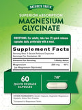 Nature's Truth Magnesium Glycinate 665mg - 60 Capsules - High Absorption Chelated Formula - Non-GMO & Gluten Free
