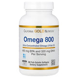 California Gold Nutrition Omega 800 Fish Oil - 1000mg, 90 Gelatin Softgels