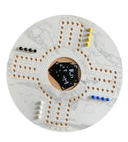 Jackaroo Wood Game Marble Color Two-Side Board - 4 Players One Side, 6 Players Other Side with Carry Bag