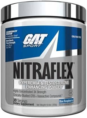 GAT Nitraflex Pre-Workout Powder - Blue Raspberry