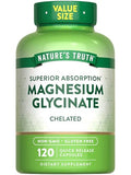 Nature's Truth Magnesium Glycinate 200mg - Chelated Mineral Supplement (120 Caps)