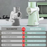 VEKAYA 5-in-1 Rotary Cheese Grater & Vegetable Shredder with Storage Box