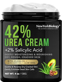 New York Biology 42% Urea Cream with 2% Salicylic Acid - Moisturizing Foot Cream for Dry Cracked Heels & Calloused Feet - 4 oz