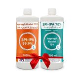 70% & 99.9% Isopropyl Alcohol 2-Pack 1000ml + Spray 120ml - SPF Professional Disinfectant Collection