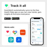 Withings ScanWatch Hybrid Smartwatch – ECG Heart Rate Monitor, Blood Oxygen Tracker, 30-Day Battery Fitness Watch for Men & Women (iOS & Android Compatible)