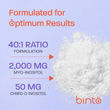 Binto Inositol Powder Mix - 60-Day Supply - 40:1 Ratio for Hormone Balance & Ovulation Support