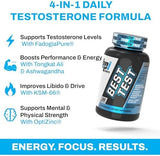 BPI Sports Best Test - Testosterone Booster for Men - Muscle Recovery, Testosterone Support Supplement, Natural Stamina, Energy Increase & Metabolism Support - 30 Servings