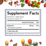 Doctor's Recipes Magnesium Glycinate 500mg for Men & Women - 90 Capsules