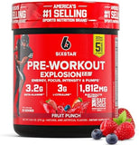 Six Star Pre-Workout Powder for Men & Women, Fruit Punch (30 Servings) - Preworkout Explosion 2.0 Energy Powder Drink Mix with Beta-Alanine & Caffeine - Sports Nutrition Supplement Products