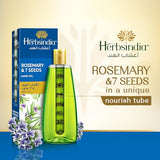 Herbsindia Rosemary & 7 Herbal Seeds Hair Oil - 280ml - For Longer, Shinier Hair - Silicone & Paraben Free