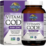 Garden of Life Vitamin Code Raw Zinc 30mg 60 Veggie Caps Immune & Skin