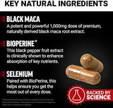Force Factor Black Maca Root: Men's Vitality & Energy Supplement