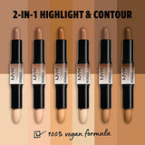 NYX Wonder Stick Highlight and Contour Stick Deep WS03 0.28oz - Dual Action Makeup Tool