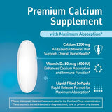 21st Century Liquid Filled Calcium 1200mg + D3 - 90 Softgels for Bone Health