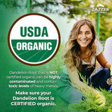 Zazzee USDA Organic Dandelion Root 10:1 Extract | 3000 mg Strength | 120 Capsules