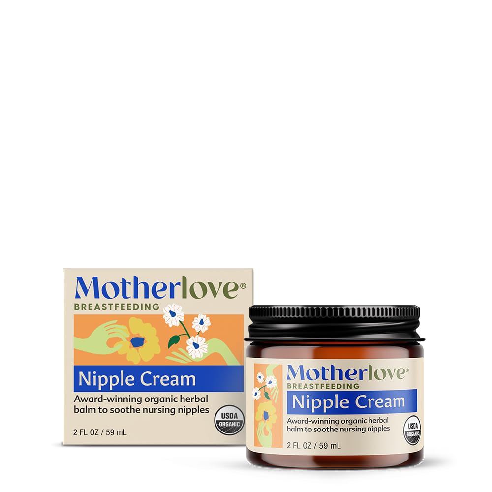 Motherlove Nipple Cream - Organic Lanolin-Free for Breastfeeding (2 oz)