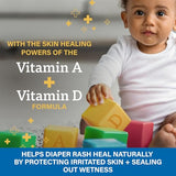 A+D Treat + Heal Zinc Oxide Diaper Rash Cream 16 oz - Fast-Acting Relief