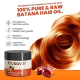 100% Raw Batana Butter, Organic Hair Care Oil Treatment, Natural Moisturizer with Rosemary, 100g/3.35fl.oz