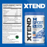 XTEND Sport BCAA & Electrolyte Powder - Recovery & Hydration (Blue Raspberry Ice, 30 Servings)