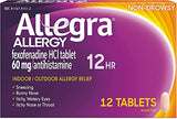 Allegra Allergy Tablets 12 Hour Formula - 36 Count (Pack of 3)