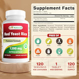 Best Naturals Red Yeast Rice 1200mg, 120 Tablets