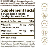 Solgar, Magnesium, With Vitamin B6, 250 Tablets