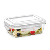 Borosil Klip-N-Store Rectangular Glass Food Storage Container with Air-Tight Lid - 370ml