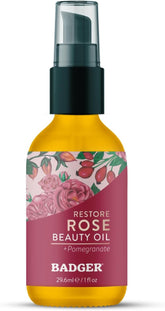 Badger Damascus Rose Face Oil - Radiant & Hydrated Skin (29.5ml)