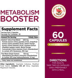Nature's Bounty Optimal Solutions Metabolism Booster Supplement, Boosts Fat Metabolism, Promotes Abdominal Fat Loss, with Citrus Extracts and Black Ginger, 60 Capsules