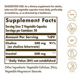 Solgar Choline/Inositol 500 Mg - 100 Vegetable Capsules | Brain & Nervous System Support