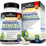 BioSchwartz 40 Billion CFU Probiotic Unflavored - 60 Capsules