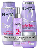 L'Oréal Paris Elvital Hydra Hyaluronic Moisturising Set - Hydrating Shampoo, Conditioner, Serum & Mask for Shine, Long Lasting Hair Care