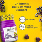 Zarbee's Naturals Children's Elderberry Immune Support Gummies - Natural Berry Flavor, 42 Count